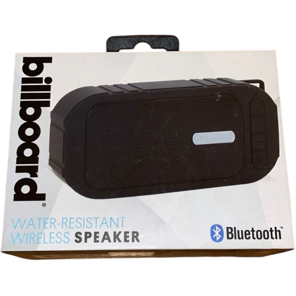 Water resistant black Bluetooth speaker
